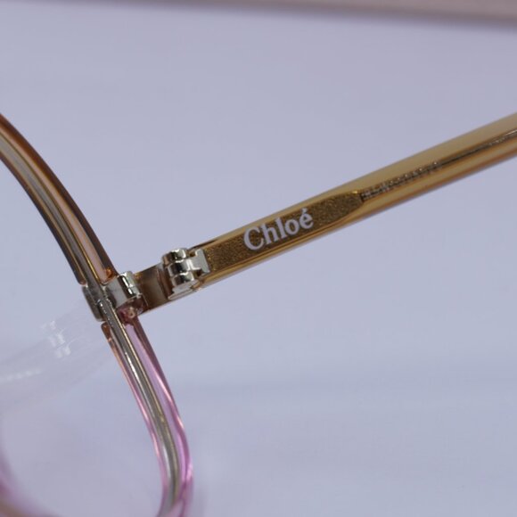 Chloe CH0032O 001 Round Eyeglasses 55mm - Yellow/Pink - Picture 8 of 11